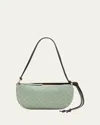 Bottega Veneta Gemelli Double Leather Pouch In Light Green Multi