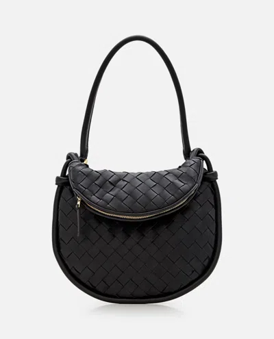 Bottega Veneta Gemelli Hobo Bag In Black