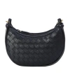 Bottega Veneta Black Leather Gemelli Messenger Bag In Black