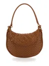 Bottega Veneta 'gemelli Medium' Light Brown Hobo Shoulder Bag With Intrecciato Motif In Leather Woma In Multicolor