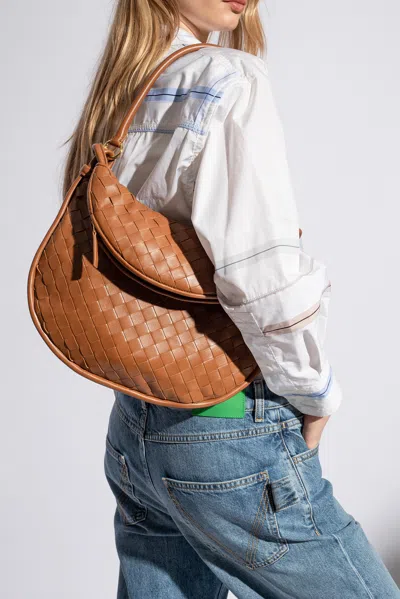 Bottega Veneta Medium Gemelli Leather Bag In Brown