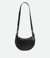 Bottega Veneta Black Leather Gemelli Messenger Bag In Black