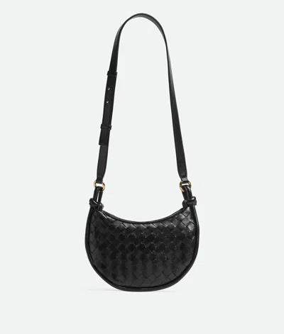 Bottega Veneta Black Leather Gemelli Messenger Bag