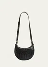 Bottega Veneta Small Gemelli Intrecciato Leather Crossbody Bag In Black