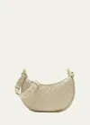 Bottega Veneta Gemelli Multipocket Leather Shoulder Bag In Sea Salt-m Brass