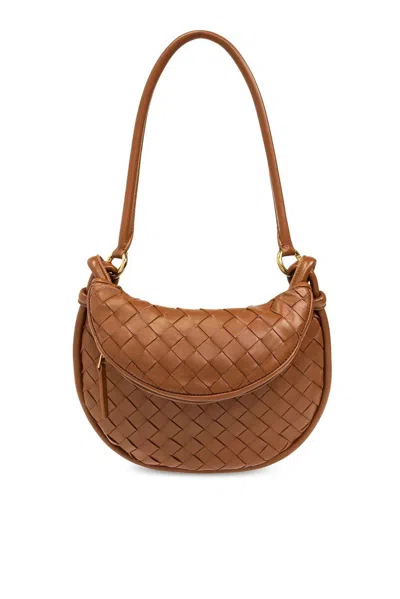 Bottega Veneta Gemelli Small Shoulder Bag In Brown