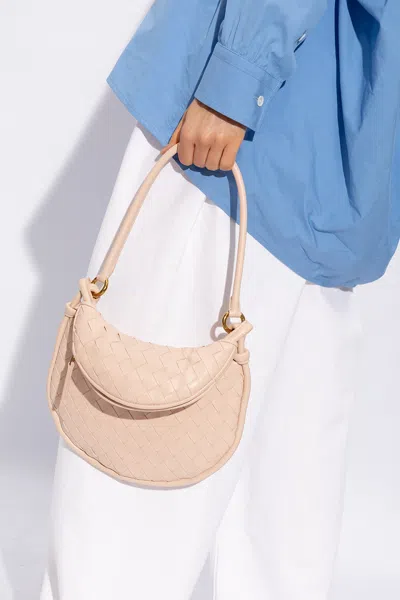 Bottega Veneta Women Gemelli Small Leather Shoulder Bag In Pink