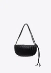 Bottega Veneta Gemellini Intrecciato Leather Double Pouch With Strap In Black