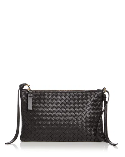 Bottega Veneta Gemellini Piccolo Pouch Intrecciato Leather Shoulder Bag In Black