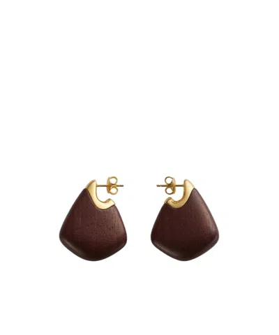 Bottega Veneta Geometric Earrings In Yellow