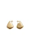 Bottega Veneta Vahuo Two-tone Fin Earrings In Gold