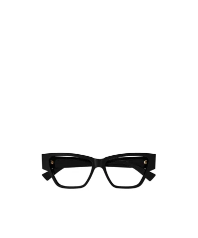Bottega Veneta Geometric Frame Flat Mirror In Black