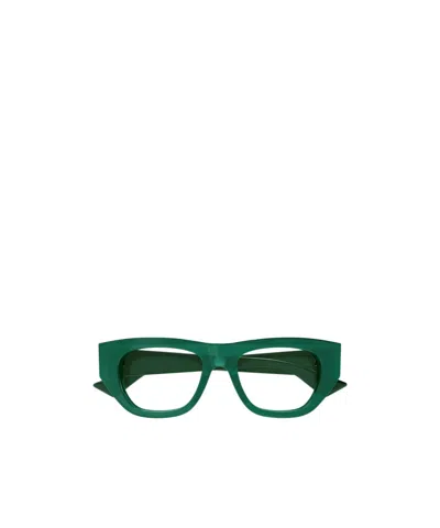 Bottega Veneta Geometric Frame Flat Mirror In Green