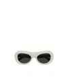 Bottega Veneta Beveled Acetate Round Sunglasses In Black