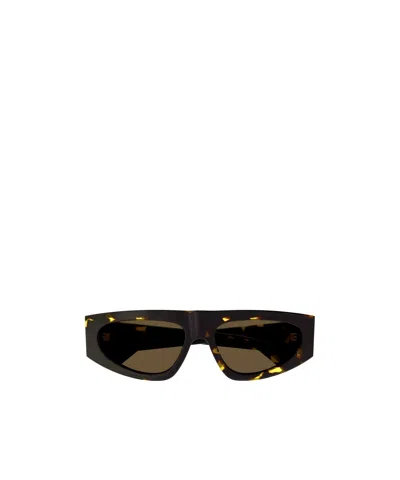 Bottega Veneta Geometric Frame Sunglasses In Black