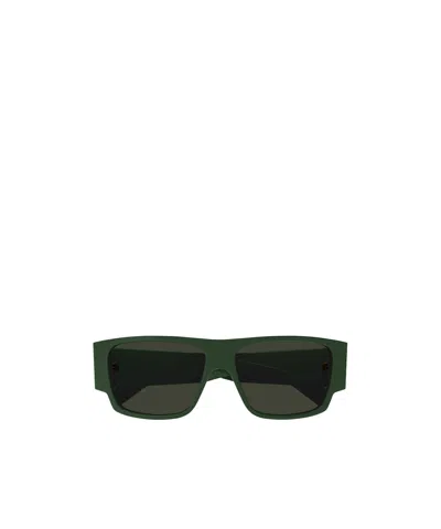 Bottega Veneta Geometric Frame Sunglasses In Green