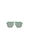 Bottega Veneta Geometric Pilot-frame Sunglasses In Gray