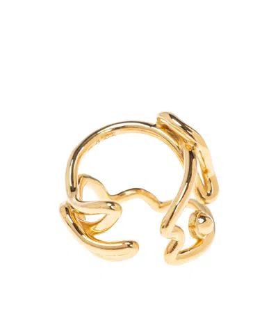 Bottega Veneta Geometric Ring In Gold