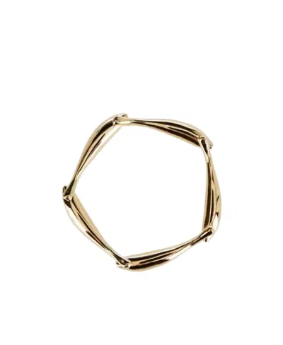 Bottega Veneta Geometric Ring In Yellow