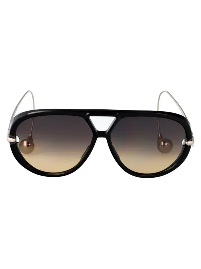 Bottega Veneta Geometrical Sunglasses Bv1273 S 010 In Black