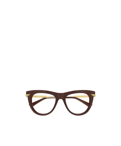 Bottega Veneta Geometrically Framed Flat Mirror In Brown