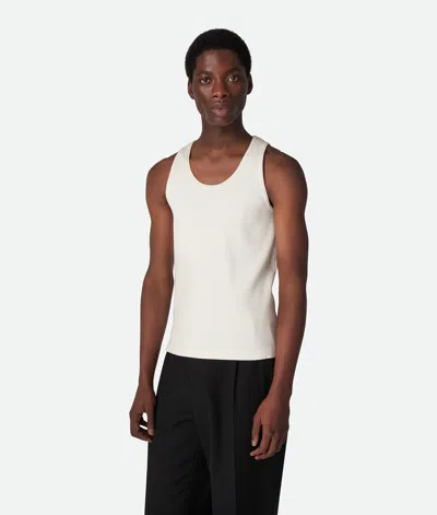 Bottega Veneta Compact Cotton Rib Jersey Tank Top In White
