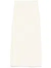 Bottega Veneta Ribbed Wool Midi Skirt In White