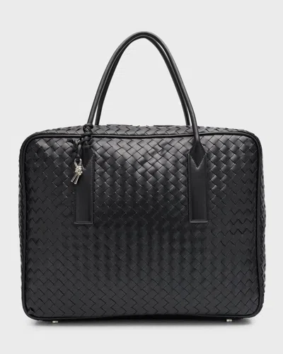 Bottega Veneta Getaway Large Weekender In Black