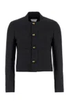 Bottega Veneta Giacca In Misto Cotone Grafite Donna
