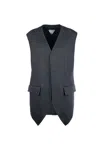 Bottega Veneta Wool Vest In Gray