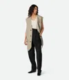 Bottega Veneta Leather Gilet In Sahara