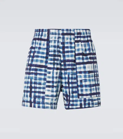 BOTTEGA VENETA GINGHAM COTTON BERMUDA SHORTS