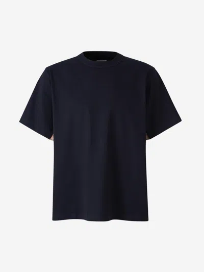Bottega Veneta Gingham Cotton T-shirt In Blue