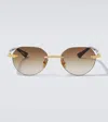 Bottega Veneta Glasant Round Sunglasses In Brown
