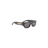Bottega Veneta Gafa Sol Negra Cristal Gris Intr Dorado In Black