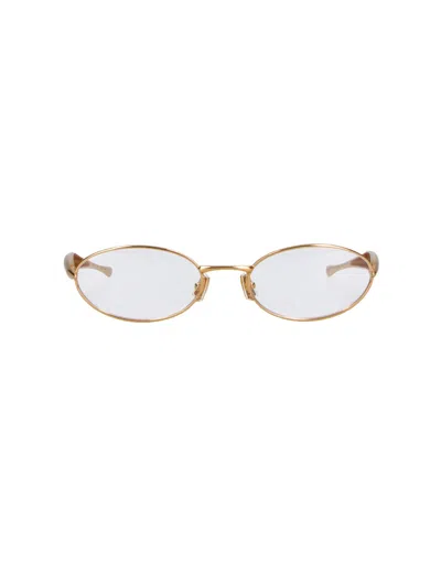 Bottega Veneta Glasses "sardine" In Gold