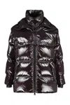 Bottega Veneta Glossy Nylon Down Jacket In Brown