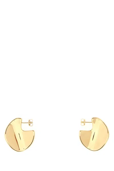 Bottega Veneta Gold Silver Small Disc Earrings