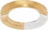 Bottega Veneta Gold & Silver Band Ring In 8119 Silver/yellow G
