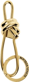 Bottega Veneta Gold Andiamo Keychain In 8953 M Brass
