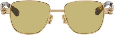 Bottega Veneta Gold Bolt Sunglasses