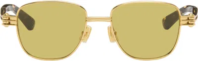 Bottega Veneta Gold Bolt Sunglasses
