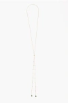 Bottega Veneta Gold Color Silver Necklace With Stone Pendants