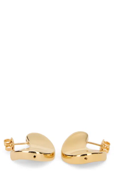 Bottega Veneta Gold Silver Small Disc Earrings