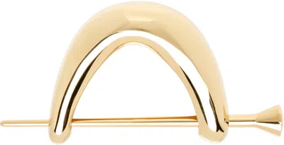 Bottega Veneta Gold Ellipse Hair Pin