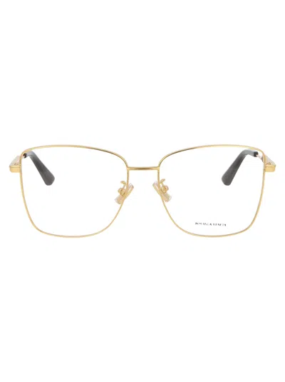 Bottega Veneta Gold Gold Transparent Metal Glasses