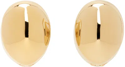 Bottega Veneta Gold Hoop Earrings In 8120 Yellow Gold