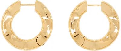 Bottega Veneta Gold Hoop Earrings In 8120-yellow Gold