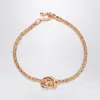 Bottega Veneta Gold Knot Bracelet In Nude