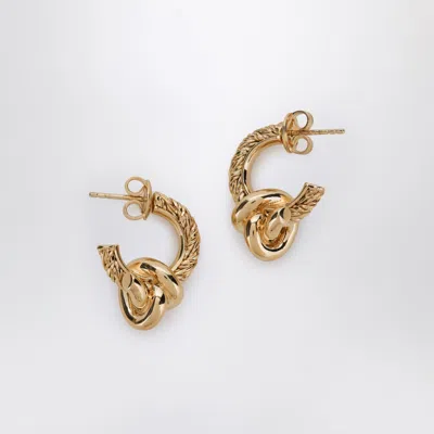 Bottega Veneta Gold Knot Earrings